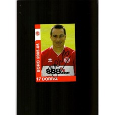 Middlesbrough football club card signed by Doriva